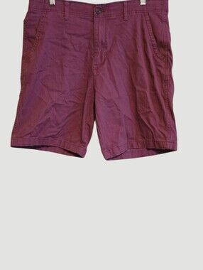 denali shorts men's size 34 light burgundy flat front stretch Summer